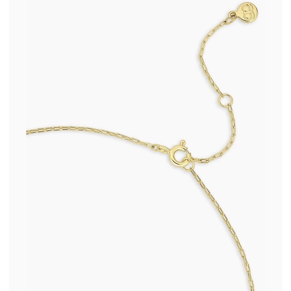 GORJANA 18K Gold Plated Rose Quartz Heart Pendant Gold Chain Necklace - Picture 3 of 3